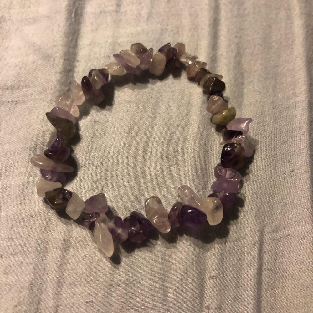 Real Amethyst Stretch Bracelet